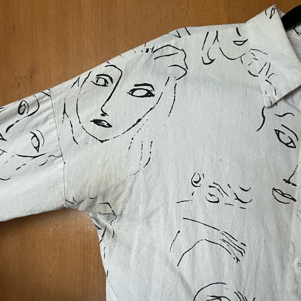 Abstract Face Button Down - Picture 10 of 10